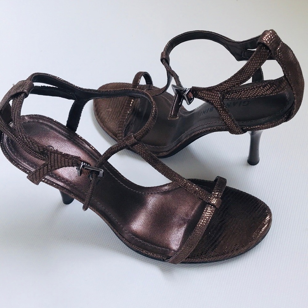 Gianni Bini Metallic Brown Strappy (3.5”) Heels